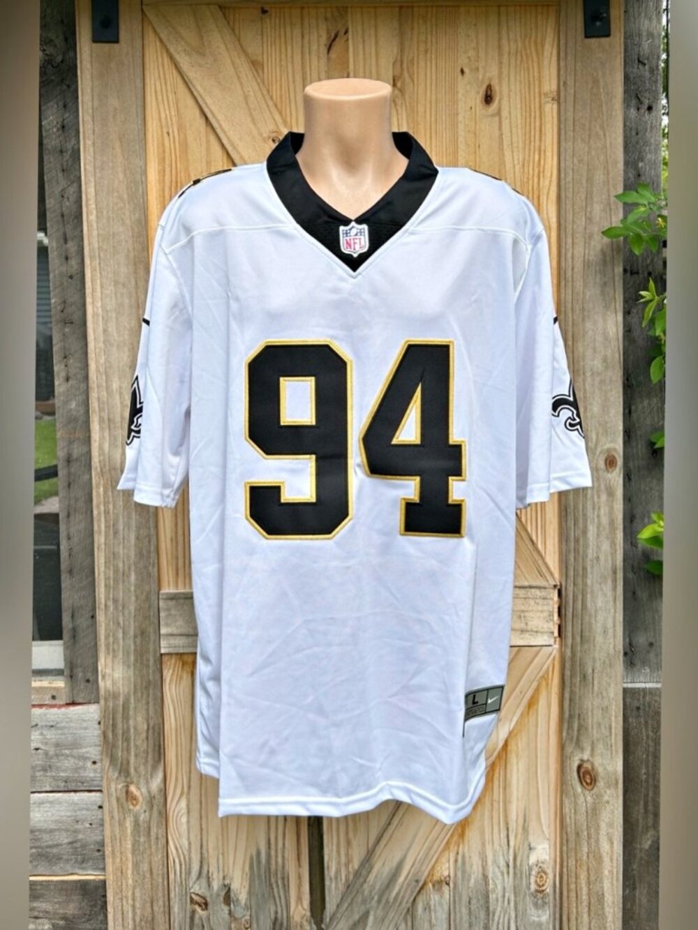 Nike NFL White Cameron Jordan #94 New Orleans Saints Football Jersey~L~